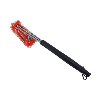 Hot Sale Barbecue High Quality Stainless Steel Spring Custom Logo Bristle Free Grill Bbq Cleaning Brush